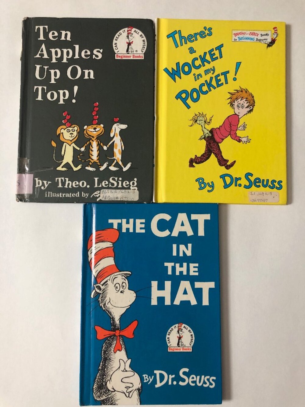 Vintage Beginner Books Dr. Seuss Lot of 3, Hardcover Book Club Edition 1961-1985
